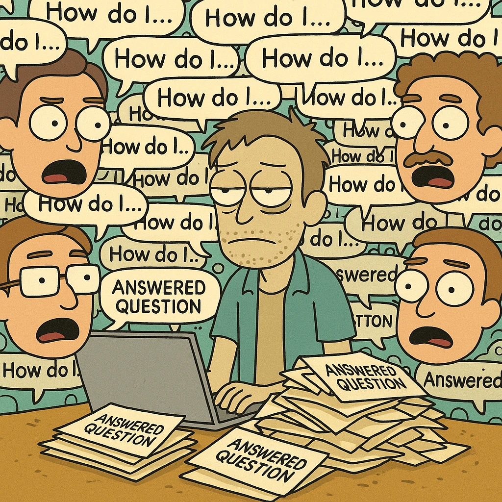 You love explaining the same thing 50 times