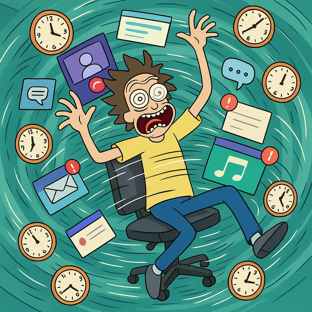 You enjoy context switching every 5 minutes
